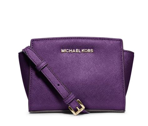 michael kors purple leather purse|michael kors purple crossbody purse.